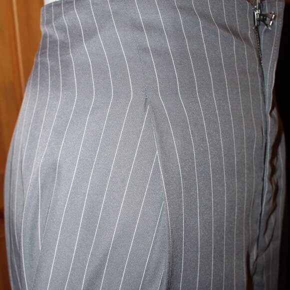 Forever 21 Plus WIde Leg Grey Pinstriped Pants Size 4X NWT - Picture 6 of 12